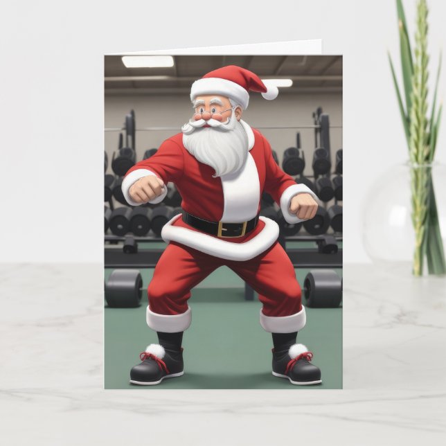 Jultomten i Gym Helgkort (Framsida)