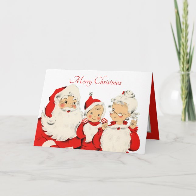 Jultomten i helgen, fru Claus, tillför känslor Kort (Framsida)