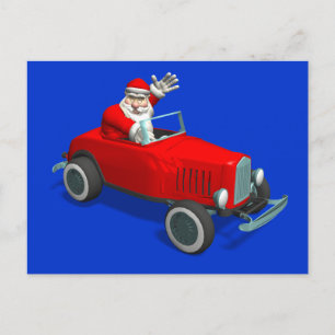 Jultomten i Hot rod Helg Vykort