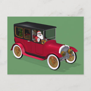 JULTOMTEN i HOT ROD Helg Vykort