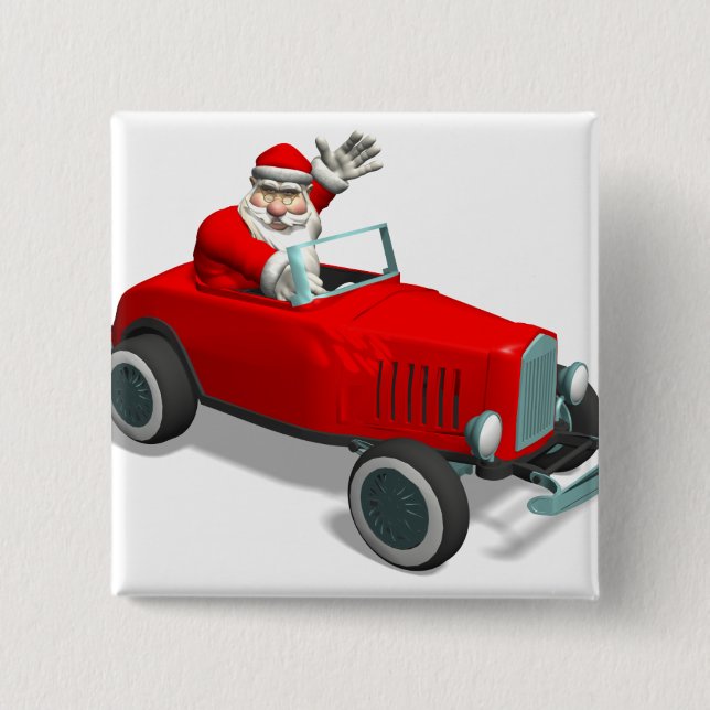 JULTOMTEN i HOT ROD Knapp (Framsida)