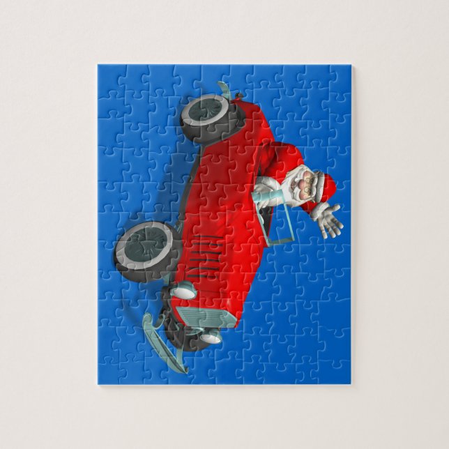 JULTOMTEN i HOT ROD Pussel (Vertikal)