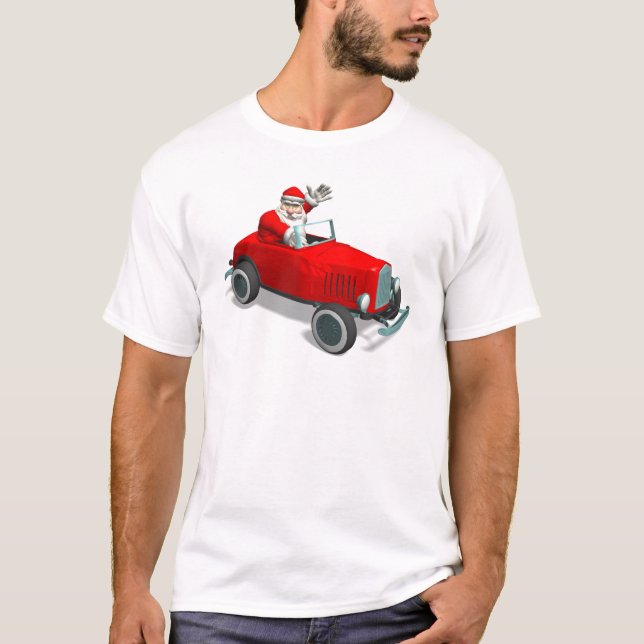 JULTOMTEN i HOT ROD Tee Shirt (Framsida)