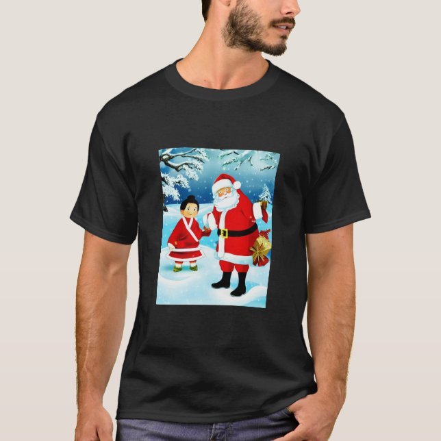 Jultomten i Japan T Shirt (Framsida)