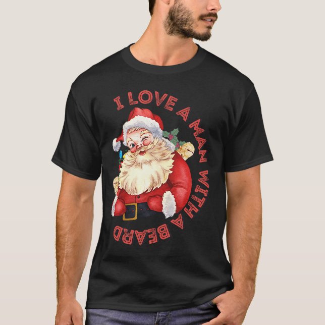 Jultomten I Kärlek A man med en skäggig krim T Shirt (Framsida)