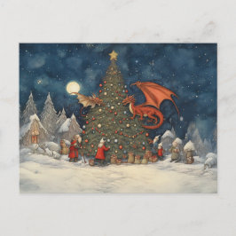 Jultomten i Kväll och drakerna Helg Vykort