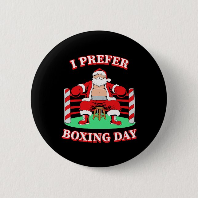 Jultomten I Prefer Boxing Group Matching Christm Knapp (Framsida)