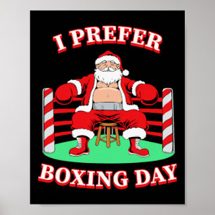 Jultomten I Prefer Boxing Group Matching Christm Poster