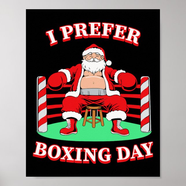 Jultomten I Prefer Boxing Group Matching Christm Poster (Framsidan)