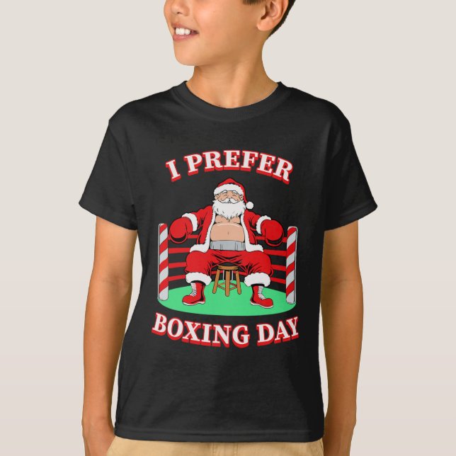 Jultomten I Prefer Boxing Group Matching Christm T Shirt (Framsida)