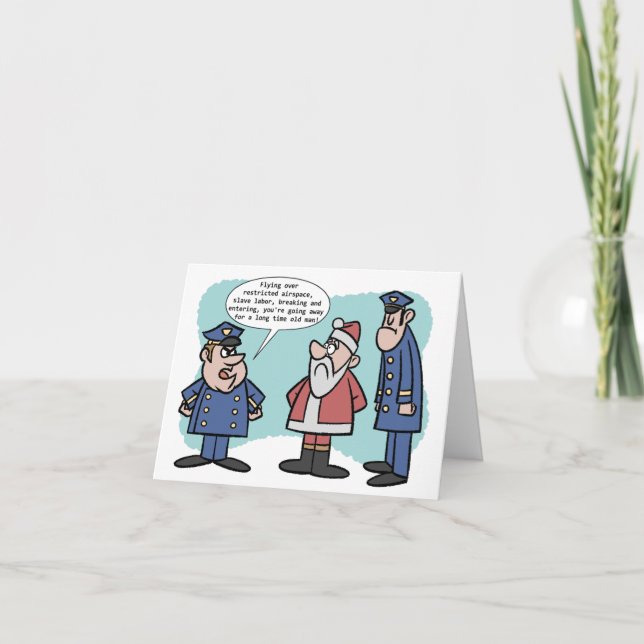 Jultomten i problematik tack kort (Framsida)