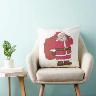 Jultomten i rött med presentpåse och ögonglas kudde