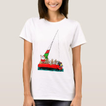 Jultomten i Sailboat-båten...