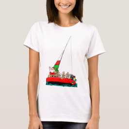 Jultomten i Sailboat-båten... T Shirt