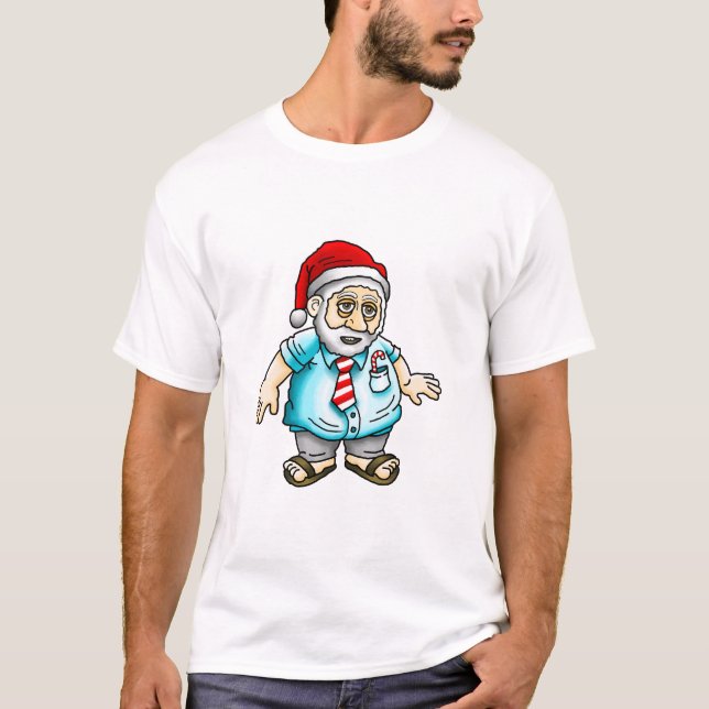 Jultomten i Sandals T Shirt (Framsida)