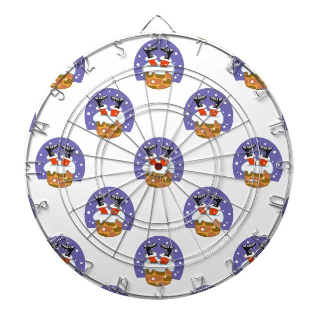 Jultomten i Skorsten, Snö, jul, nyår Darttavla (Framsidan)