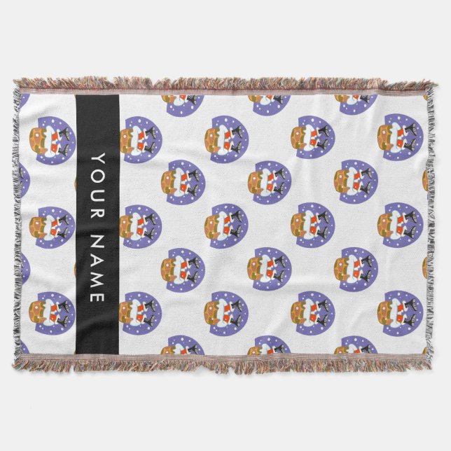 Jultomten i Skorsten, Snö, jul, nyår Filt (Framsidan)