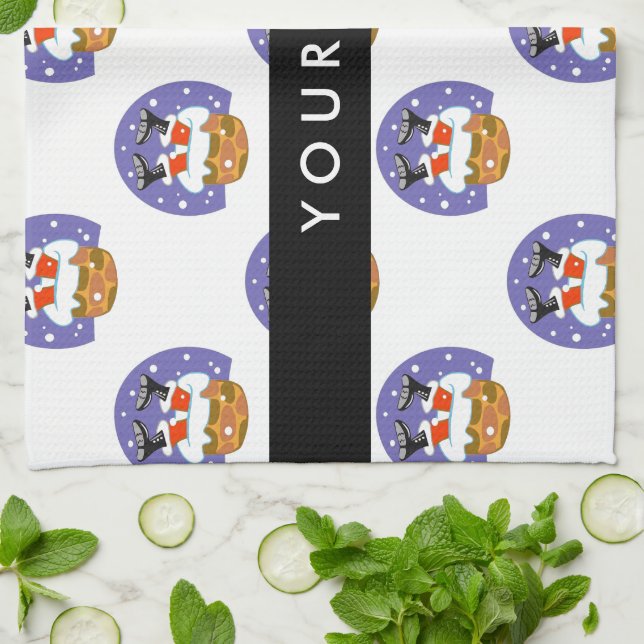 Jultomten i Skorsten, Snö, jul, nyår Kökshandduk (Vikta)