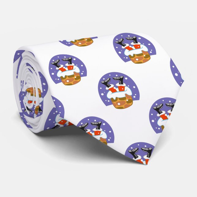 Jultomten i Skorsten, Snö, jul, nyår Slips (Rullad)