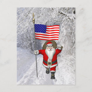 Jultomten i vinter-området helg vykort