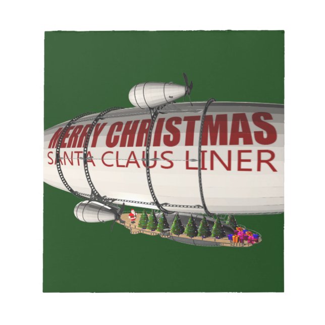 Jultomten i Zeppelin Anteckningsblock (Framsida)