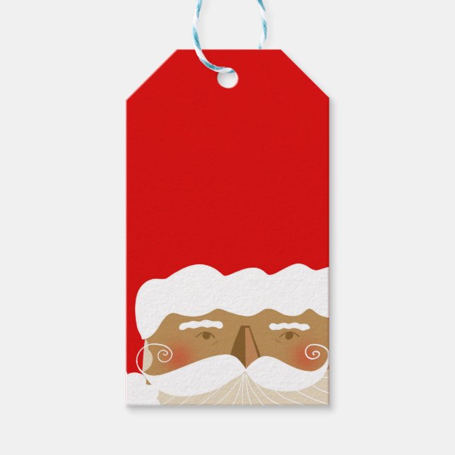 Jultomten Illustration-Helgdag Jul Presentetikett (Framsidan)