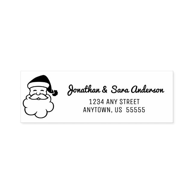 Jultomten Illustration-Returadress Självfärgande Stämpel (Design)