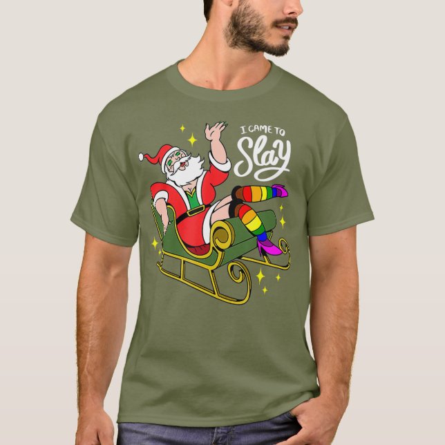 Jultomten jag kom till Slay T Shirt (Framsida)