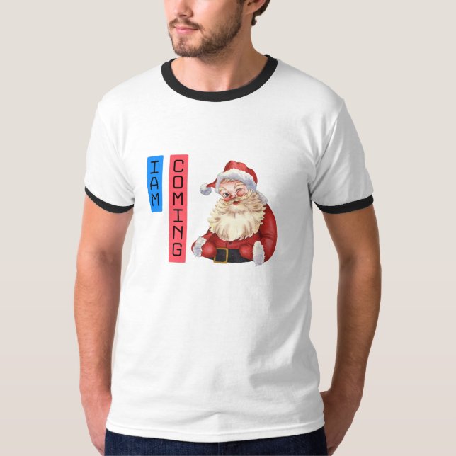 Jultomten "Jag kommer" T-shirt (Framsida)