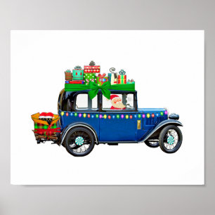 Jultomten Jalopy Poster