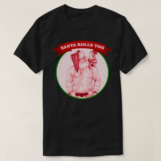 Jultomten jiu jitsu    judo jul    bjglad t shirt (Design framsida)
