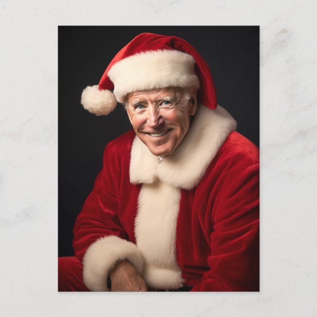 Jultomten Joe Biden Helg Vykort (Framsida)