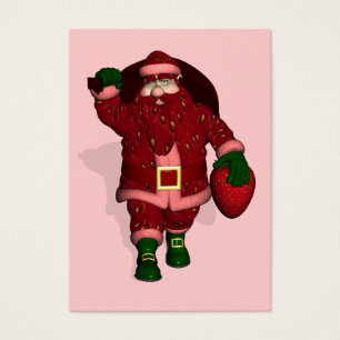 Jultomten Jordgubbar Visitkort