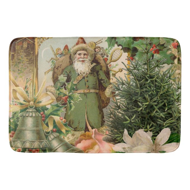 Jultomten Jul Antique BeSnygg konst Badrumsmatta (Framsidan)