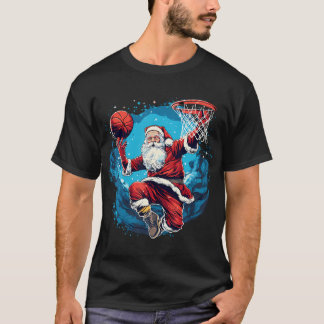 Jultomten Jul Basketball Julafton T Shirt