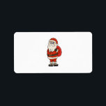 Jultomten jul Flinflip flops Adressetikett<br><div class="desc">Ett beundransvärt Jultomten som bär flinflip flops för att slappna av. Roligt party eller resor till stranden.</div>