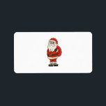 Jultomten jul Flinflip flops Adressetikett<br><div class="desc">Ett beundransvärt Jultomten som bär flinflip flops för att slappna av. Roligt party eller resor till stranden.</div>