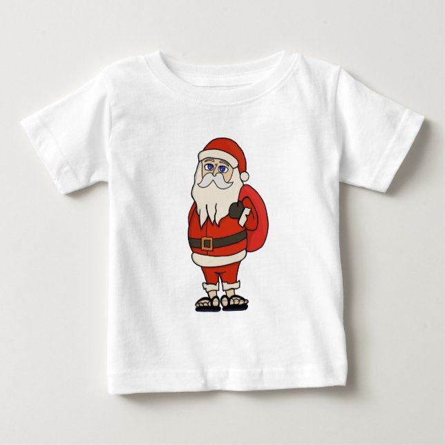 Jultomten jul Flinflip flops T Shirt (Framsida)