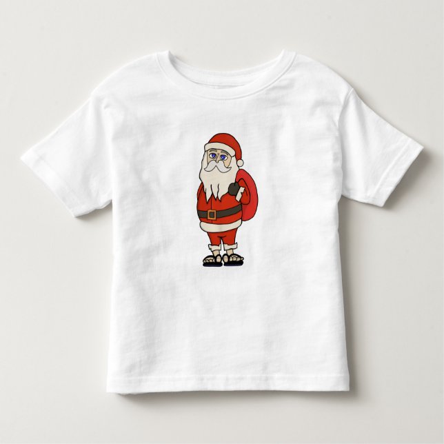 Jultomten jul Flinflip flops T Shirt (Framsida)