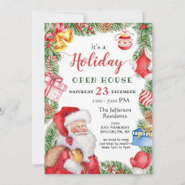 Jultomten Jul Helgdag Open House i Inbjudningar