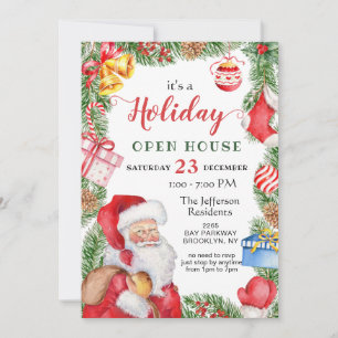 Jultomten Jul Helgdag Open House i Inbjudningar