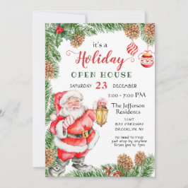 Jultomten Jul Helgdag Open House i Inbjudningar