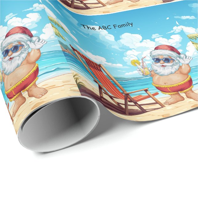 JULTOMTEN jul i juli i Beach Presentpapper (Rullad Hörn)