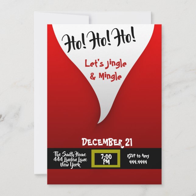 Jultomten jul Party Inbjudningar (Framsida)