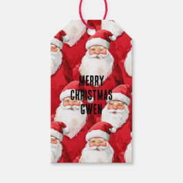 Jultomten-jul Presentetikett