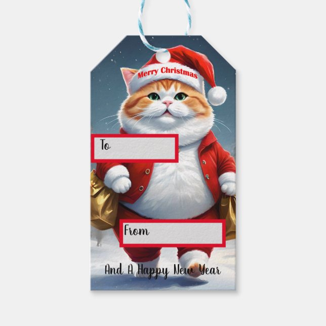 Jultomten, jul presentetikett (Framsidan)
