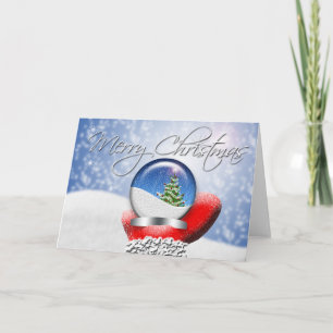 Jultomten jul Snö Globe Helgdagar Blank Ho Helgkort