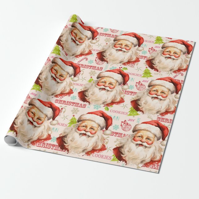 Jultomten-jul - stor  presentpapper (Utrullad)