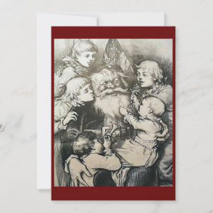 Jultomten jul Thomas Nast Harpers 1880-talet Julkort