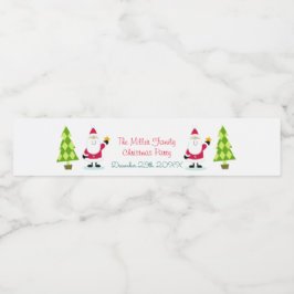 Jultomten-jul Vattenflaska Etikett